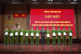 Công an Điện Biên gặp mặt chiến sỹ hoàn thành nghĩa vụ Công an nhân dân