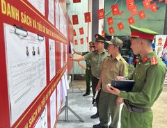 Giữ an ninh từ cơ sở, bảo đảm tuyệt đối an toàn các điểm bầu cử trên địa bàn Lâm Đồng