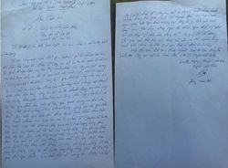 Người dân viết thư cảm ơn Công an xã kịp thời hỗ trợ gia đình gặp hỏa hoạn