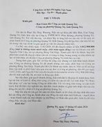 Ấm lòng lá thư cảm ơn Công an tỉnh Quảng Trị giúp dân tìm lại hơn 01 tỷ đồng chuyển nhầm sát Tết