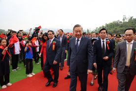 Tổng Bí thư Tô Lâm dự lễ khởi công xây dựng Trường Phổ thông nội trú liên cấp tại Lạng Sơn