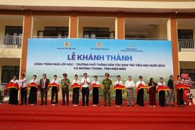 Điện Biên: Khánh thành công trình nhà lớp học tại Trường phổ thông dân tộc bán trú tiểu học Huổi Lếch