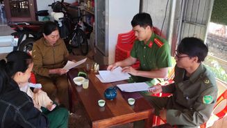 Công an xã đẩy mạnh tuyên truyền, cảnh báo nạn đột nhập trộm, cướp ban đêm