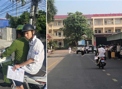 Công an thành phố Hải Phòng giúp thí sinh đến điểm thi an toàn, đúng giờ