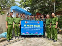 Tuổi trẻ Cảnh sát cơ động An Giang khánh thành công trình nước sạch tại Núi Cấm
