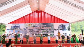 Lễ khởi công xây dựng công trình trụ sở làm việc Công an 7 xã biên giới trên địa bàn tỉnh Lạng Sơn