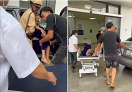 Cảnh sát giao thông kịp thời hỗ trợ đưa cụ bà 84 tuổi đi cấp cứu