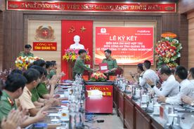 Công an tỉnh Quảng Trị và Tổng Công ty Viễn thông MobiFone ký kết biên bản ghi nhớ hợp tác về chuyển đổi số