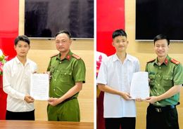 Hà Tĩnh: 02 thanh niên viết đơn tình nguyện tham gia nghĩa vụ Công an nhân dân