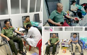 Công an Thanh Hóa: Bốn thành viên Câu lạc bộ “Ngân hàng máu sống” kịp thời hiến máu cứu người