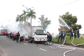 Diễn tập phương án cứu nạn, cứu hộ sự cố tai nạn giao thông đường bộ 