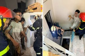 Cảnh sát Phòng cháy, chữa cháy và cứu nạn, cứu hộ Hà Nội kịp thời cứu 2 người mắc kẹt trong đám cháy