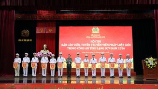 Công an tỉnh Lạng Sơn tổ chức Chung khảo hội thi báo cáo viên, tuyên truyền viên pháp luật giỏi năm 2026