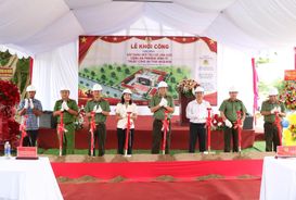 Công an tỉnh An Giang đồng loạt tổ chức Lễ khởi công xây dựng trụ sở Công an tại 10 xã, phường biên giới