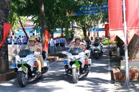 Thái Nguyên: Phát động Tháng cao điểm an toàn giao thông cho học sinh đến trường