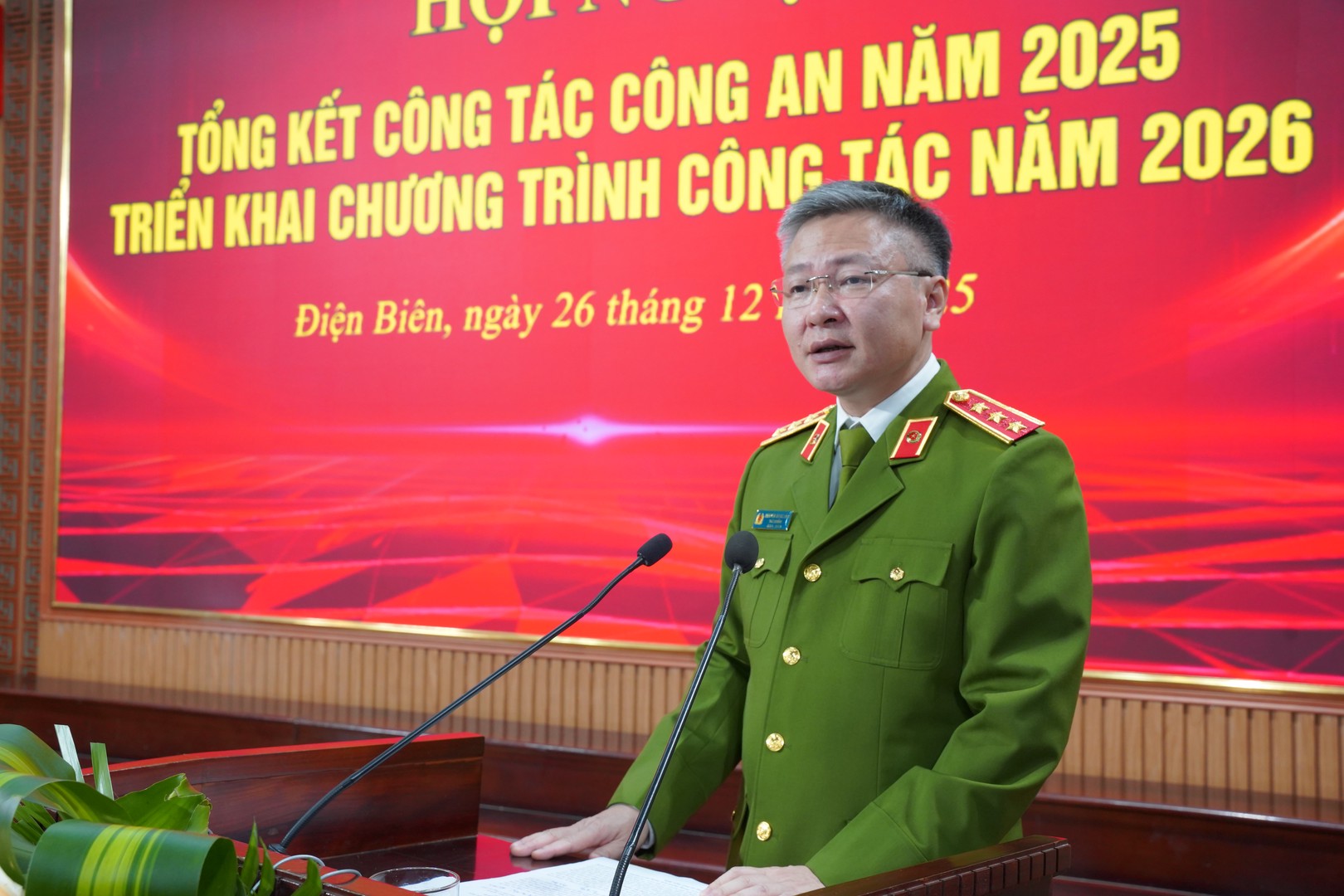 Thượng tướng Nguyễn Ngọc Lâm, Thứ trưởng Bộ Công an phát biểu chỉ đạo Hội nghị.JPG