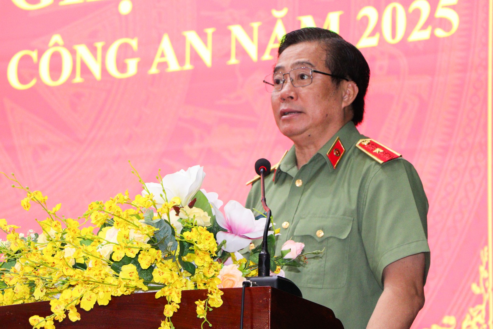 Thiếu tướng Nguyễn Thanh Hải - Giám đốc Công an tỉnh phát biểu bế mạc HN.jpg