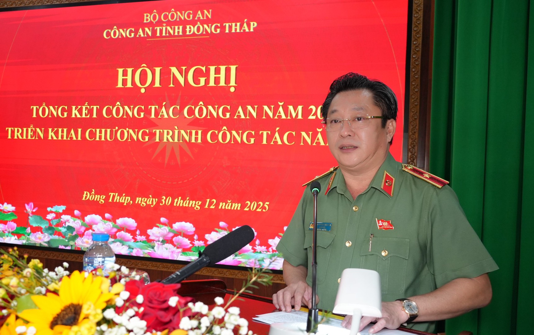 Thiếu tướng Lâm Phước Nguyên, Ủy viên Ban Thường vụ Tỉnh ủy, Giám đốc Công an tỉnh chủ trì Hội nghị tổng kết công tác Công an tỉnh Đồng Tháp năm 2025.JPG