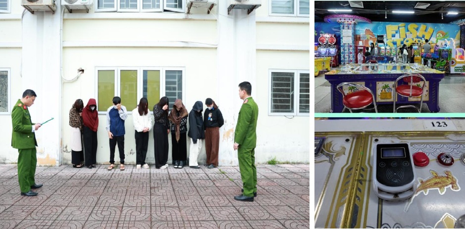 Triệt phá nhóm tổ chức đánh bạc trá hình bằng máy bắn cá tại 1 trung tâm thương mai phường Thanh Sen.jpg
