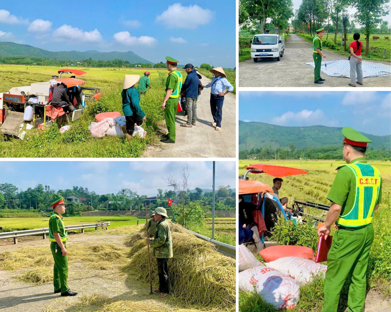 Công an xã Mai Hoa tuyen truyền nhắc nhwor nghời dân.png