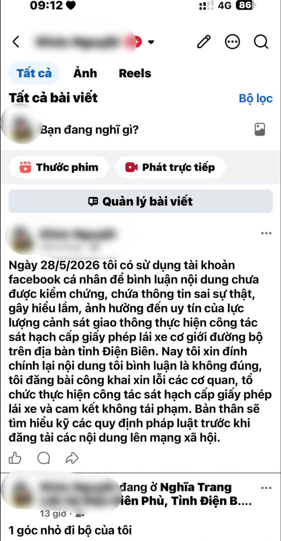 K.T.N đăng tải bài viết tự nhận thức về hành vi của mình.jpg