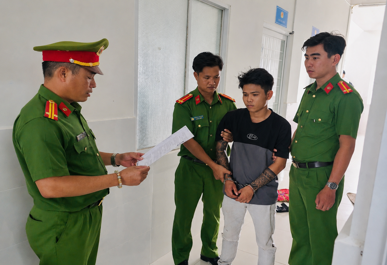 Đối tượng Ngô Hy Vọng tại cơ quan Công an.png
