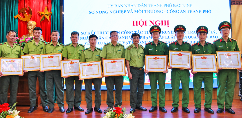 Lãnh đạo Chi cục Kiểm lâm khen thưởng các tập thể, cá nhân có thành tích xuất sắc..png