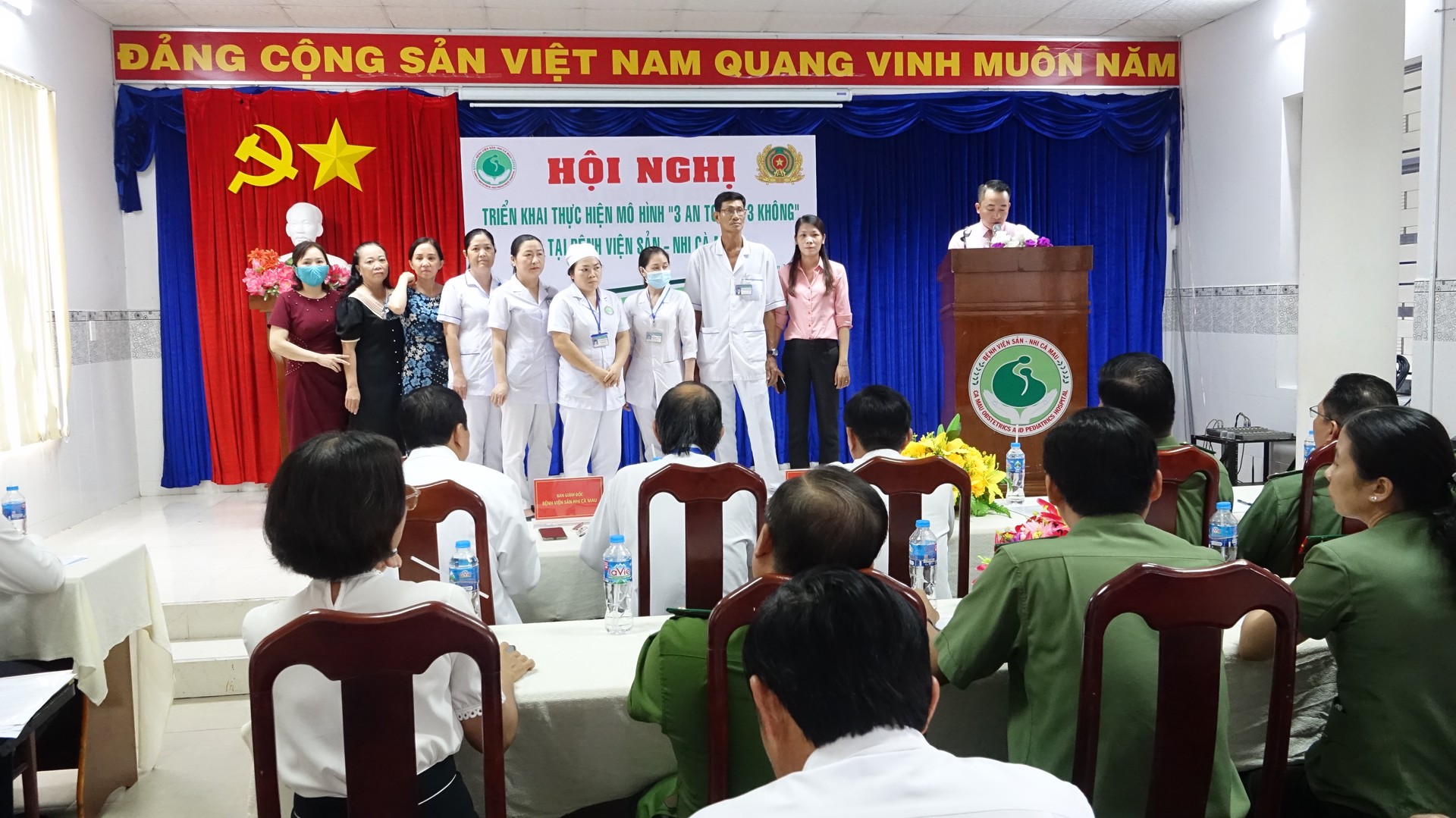 Mô hình “3 an toàn - 3 không” là một trong những cách làm sáng tạo, hiệu quả trong bảo đảm ANTT tại Bệnh viện Sản - Nhi Cà Mau.JPG