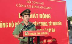 Công an tỉnh An Giang phát động ủng hộ đồng bào miền Trung, Tây Nguyên bị thiệt hại do mưa lũ