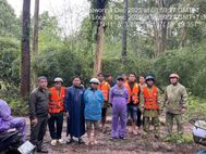 Công an xã kịp thời giải cứu 6 người bị cô lập do mưa lớn