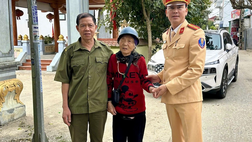 Phòng Cảnh sát giao thông Công an tỉnh Ninh Bình kịp thời giúp đỡ cụ bà đi lạc trở về với gia đình an toàn
