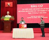 100% cán bộ, chiến sĩ Công an tỉnh Tuyên Quang hoàn thành bỏ phiếu sớm hơn dự kiến