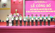 Công an tỉnh Nghệ An công bố quyết định tuyển chọn vào Công an nhân dân đối với 30 nhân viên an ninh hàng không