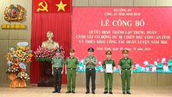 Ninh Bình: Thành lập Trung đoàn Cảnh sát Cơ động dự bị chiến đấu 