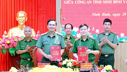 Công an Ninh Bình và Bộ Tư lệnh Cảnh sát cơ động ký Quy chế phối hợp trong công tác bảo đảm an ninh trật tự 