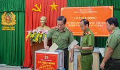 Công an Vĩnh Long phát động ủng hộ Nhân dân miền Trung, Tây Nguyên bị thiệt hại do bão, lũ