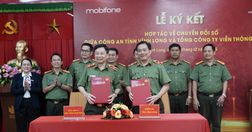 Công an tỉnh Vĩnh Long ký kết hợp tác với Tổng công ty Viễn thông MobiFone