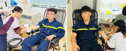 02 chiến sĩ Công an tỉnh Sơn La kịp thời hiến máu cứu người