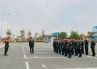 Công an Điện Biên tập huấn điều lệnh, quân sự, võ thuật Công an nhân dân cho lực lượng An ninh hàng không