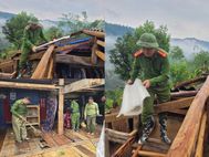Tuyên Quang: Công an xã Bản Máy giúp đỡ Nhân dân khắc phục hậu quả giông lốc xảy tại địa bàn
