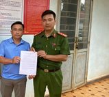 Người dân gửi thư cảm ơn Công an xã kịp thời cứu người trong lúc nguy cấp