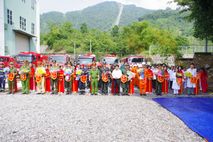 Công an tỉnh Khánh Hòa thực tập phương án chữa cháy, cứu nạn, cứu hộ, huy động nhiều lực lượng phương tiện tại nhà máy thủy điện Đa Nhim