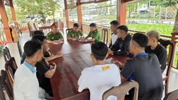 An Giang: Công an xã Châu Thành làm việc với 14 thanh thiếu niên làm clip bạo lực đăng Facebook để câu tương tác