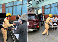 Hải Phòng: Đội Cảnh sát giao thông đường bộ số 2 kịp thời hỗ trợ đưa người dân bị thương đi cấp cứu