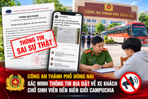 Xác minh thông tin bịa đặt về xe khách chở sinh viên đến khu vực biên giới Campuchia