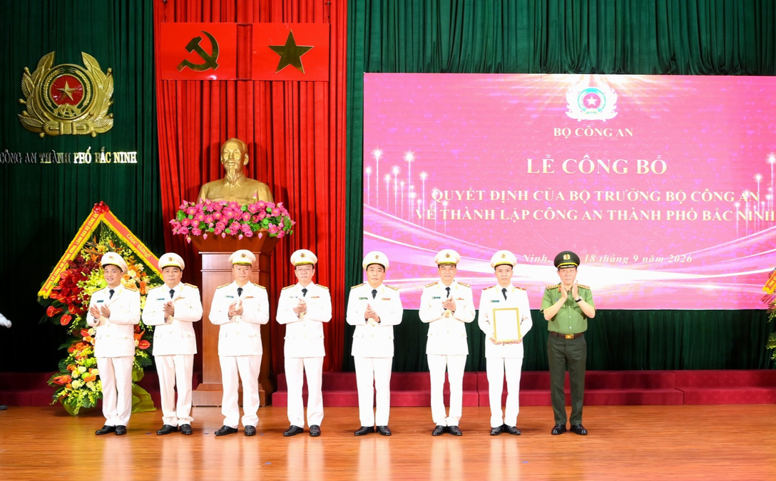 Công bố Quyết định thành lập Công an thành phố Bắc Ninh