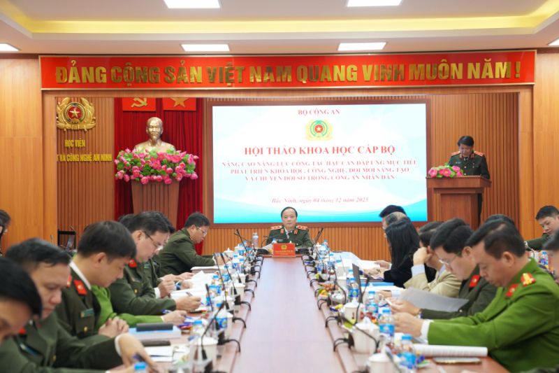 Nâng cao năng lực công tác hậu cần đáp ứng mục tiêu phát triển khoa học, công nghệ, đổi mới sáng tạo và chuyển đổi số trong Công an nhân dân