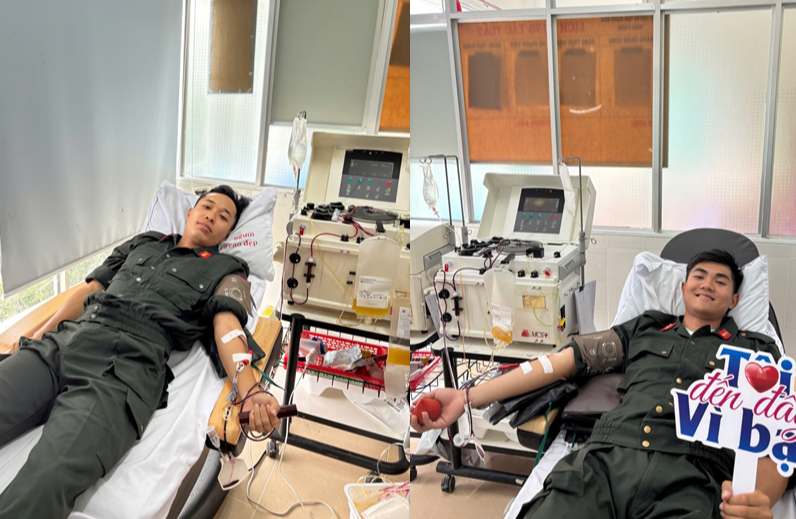 Cảnh sát cơ động Quảng Ngãi kịp thời hiến tiểu cầu cứu 02 bệnh nhân nguy kịch