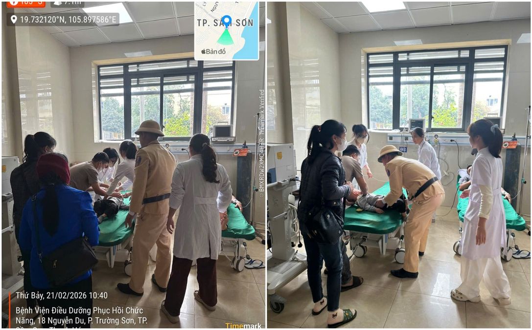 Cảnh sát giao thông kịp thời hỗ trợ đưa cháu bé sốt cao, co giật đi cấp cứu