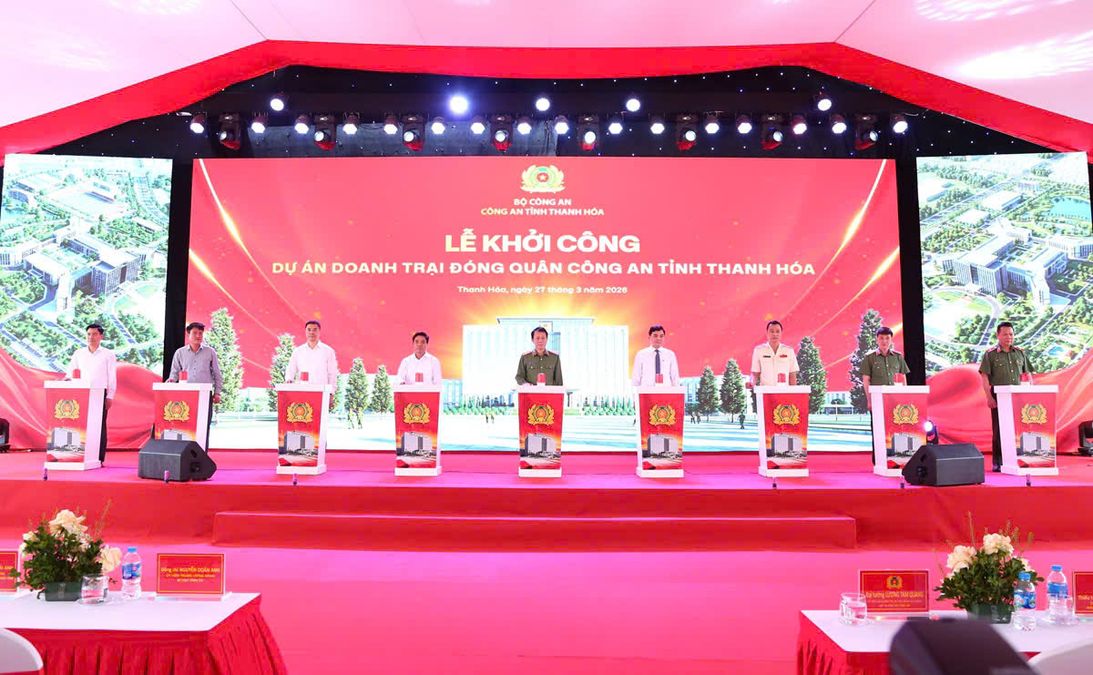 Khởi công xây dựng Doanh trại đóng quân Công an tỉnh Thanh Hoá